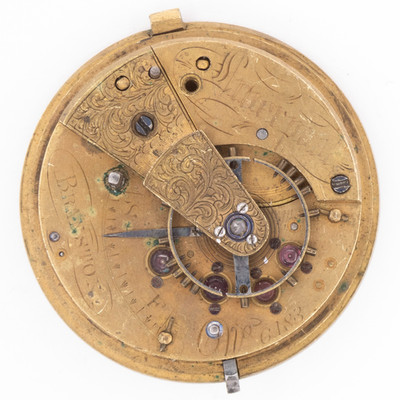 Branston 45.1 x 13.7 mm Key Wind Fusee Antique Pocket Watch Movement