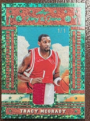 2025 Leaf Glory of the Game Used Patch Tracy McGrady Holo Green 1/1