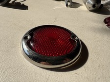 1933-36 Ford Tail Light Lens Stainless Bezel Orig Coupe Sedan Roadster 6-29
