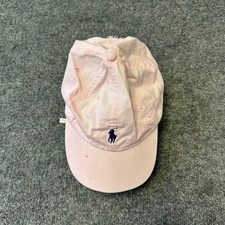 Polo Ralph Lauren Hat Mens OS Pink Cotton Pony Logo Adjustable Strapback Cap
