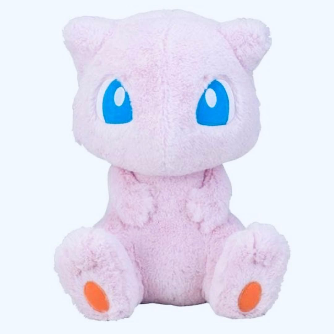 Large fluffy plush toy Mew with paper tag, Pokemon Center #QY02HV