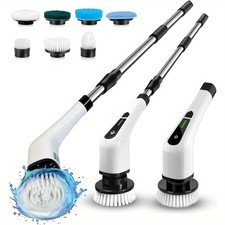 Electric Spin Scrubber,Shower Cleaning Brush Long Handle,Cordless Cleaning Brush