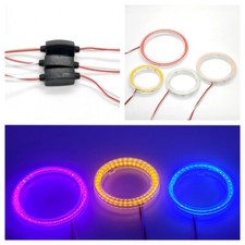 Ex Works 2x 110mm Led Headlight Cob Led Angel Eyes Halo Ring Light Fog Lamp 12v