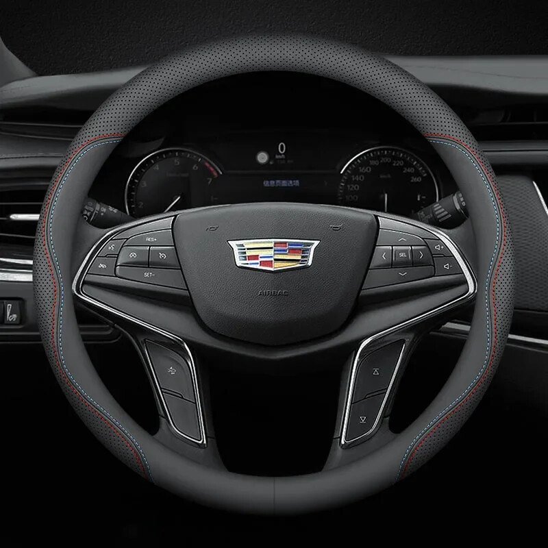 Universal Non-slip Car Steering Wheel Cover for Cadillac GT4 CT5 CT6 XT4 XT5 XT6
