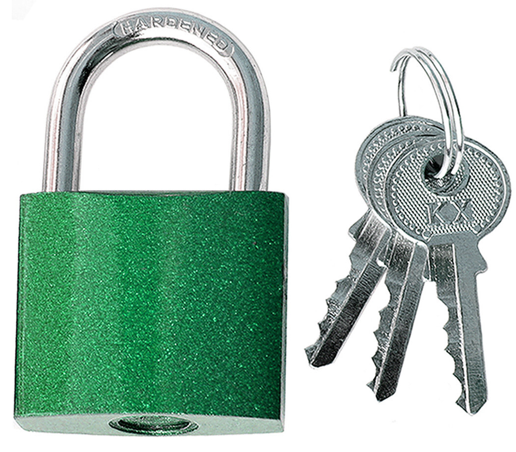 Padlock 30 mm Green