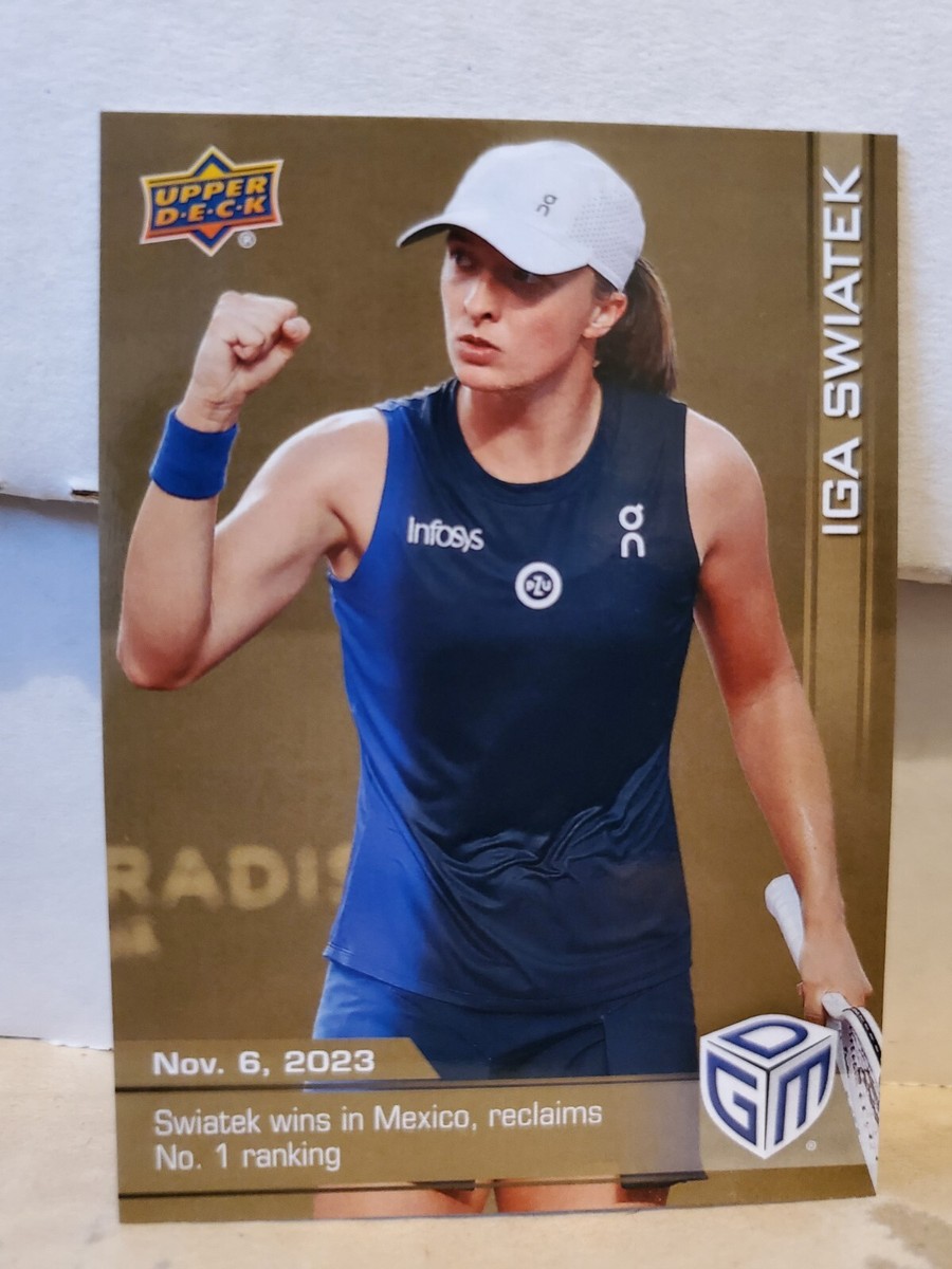 Iga Swiatek 2023 Upper Deck Gold Game Dated Moments SP Tennis 