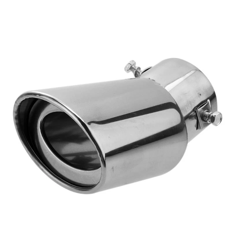 1Pc Car Round Exhaust Muffler Tip Stainless Steel Pipe Modified Rear Tail Throat - Image 3 of 4