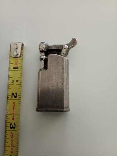 Unique Vintage Lift Arm Gas Lighter Silver plt. "MARUMAN GL 67" - Japan '70s