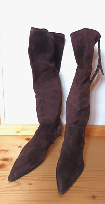 casadei pointed toe Boots  knee high boots low heeled boots eu37.5 uk4.5 us6