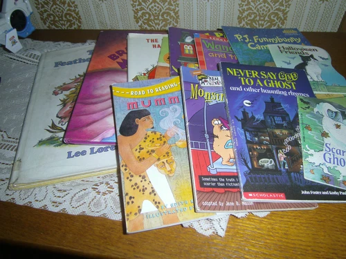 12 Scary books for kids Mummies Monsters, Ghost, Witches, Ogre Halloween