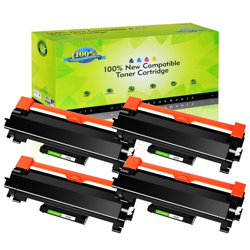 4PK TN760 Black Toner for Brother TN-760 HL-L2370DWXL HL-L2350DW MFC-L2710DW