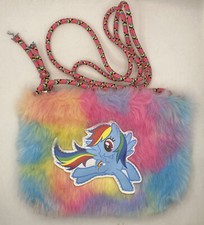 My Little Pony Crossbody Purse Pink faux fur play toy purse