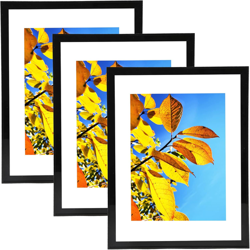 8.5X11 Picture Frame Black Set of 3 Pack 8.5X11 Picture Frames Display Pictures - Picture 10 of 12