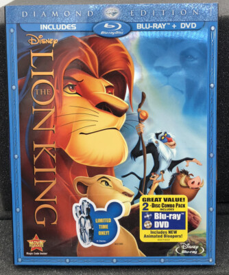 The Lion King Diamond Edition (Blu-ray + DVD, 2011) w/Slipcover