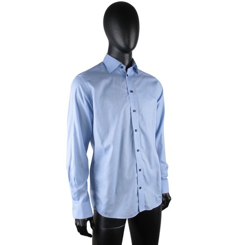 ETON CONTEMPORARY FIT Men's Houndstooth Formal Business Blue Shirt 40 15 3/4 - Picture 3 of 24