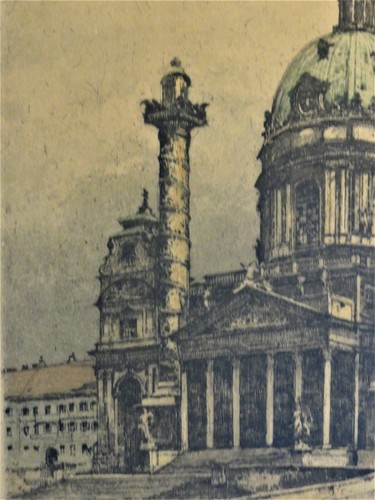 Robert KASIMIR (1914-2002) sig+nummeriert Farbradierung: DIE KARLSKIRCHE IN WIEN - Bild 7 von 12