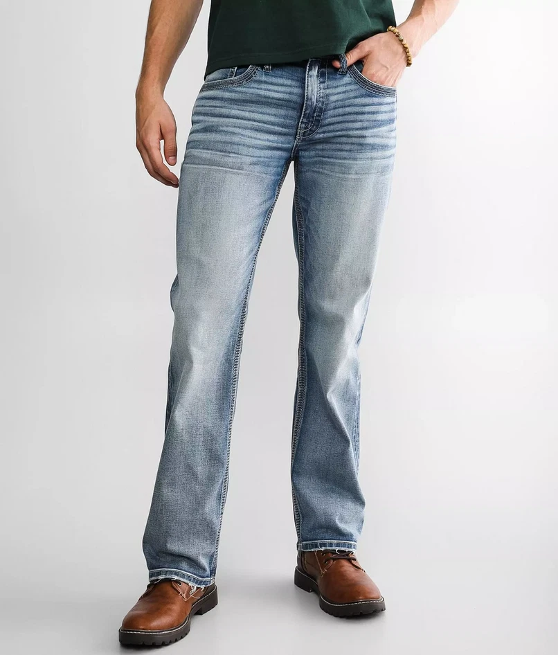 221298 NEW BUCKLE BKE MENS JAKE BOOT STRETCH JEANS IN SEGO SZ 30x30