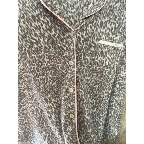 DKNY Pajama Set Womens 2XL XXL Gray Cheetah Leopard Sleepwear Lounge Cozy - Picture 4 of 16