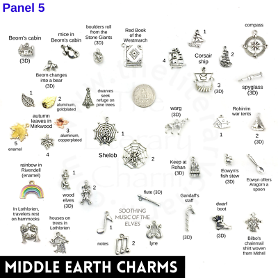 LORD of the RINGS Hobbit Charms Tolkien Fantasy Gifts | eBay