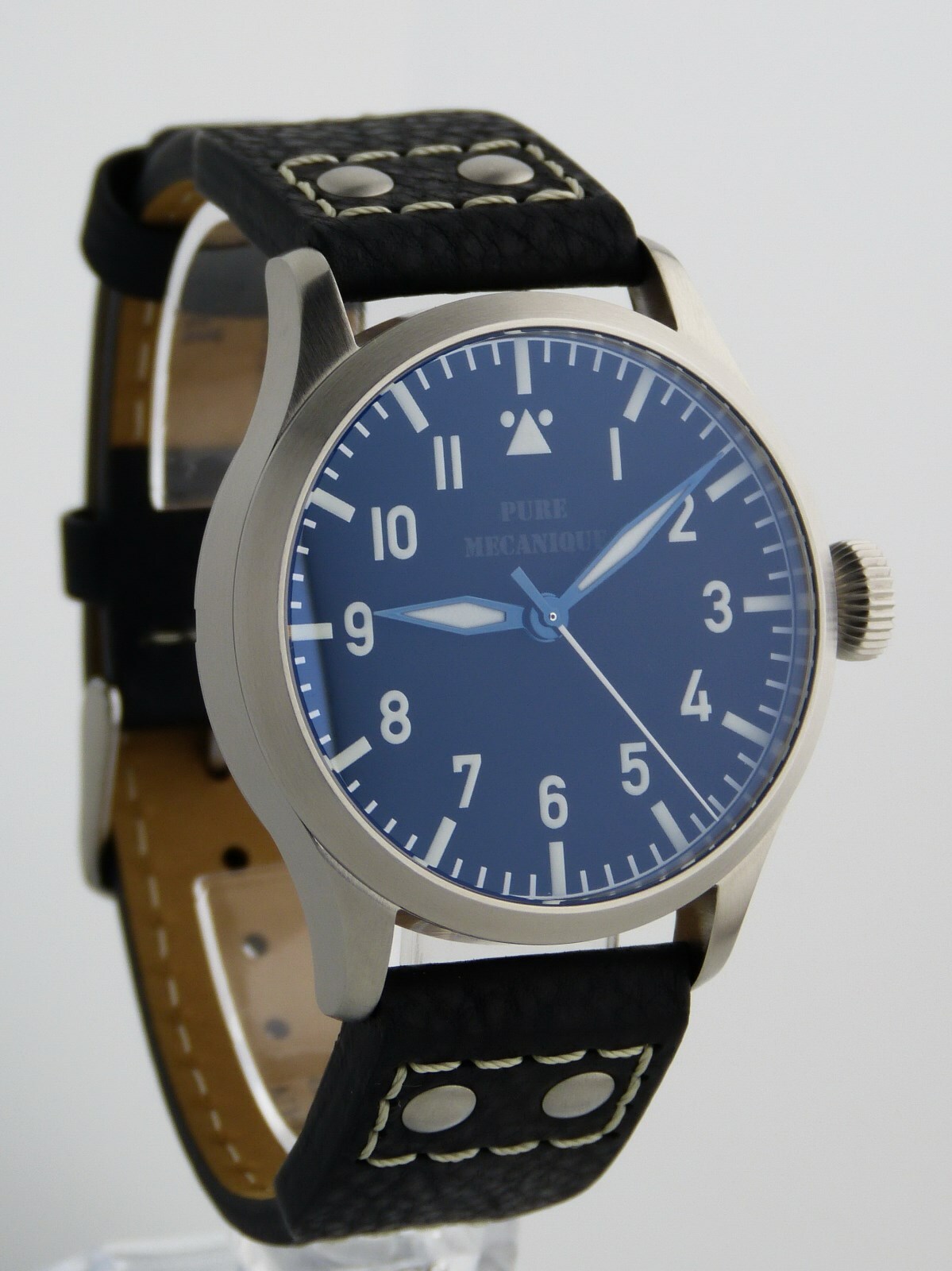 Montre Pilote Flieger Type A PURE MECANIQUE - Méca Auto Seiko NH35, Saphir, 41mm