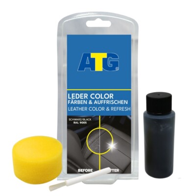 Lederfarbe Schwarz Leder Farbe Glattleder Kunstleder Schuhfarbe Umfärben Set