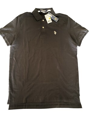 U.S. Polo Assn. Mens Solid Interlock Shirt, Medium