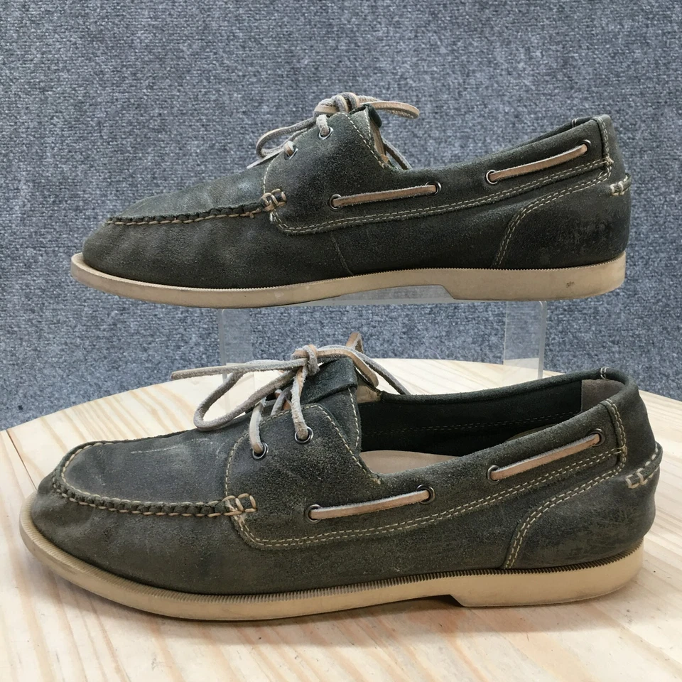 Zapatos de barco Cole Haan para hombre 11,5 M gris gamuza con cordones informales sin usar, puntera baja Foto 2 de 4