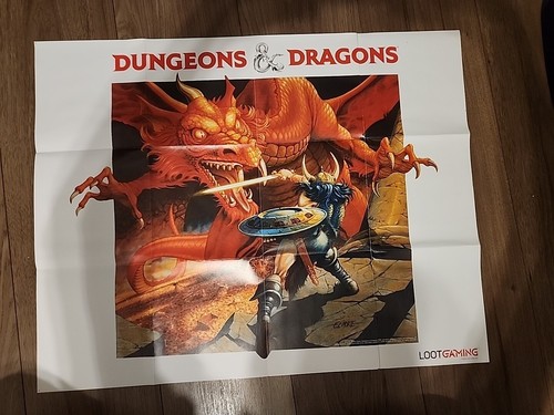 Dungeons & Dragons D&D Red Dragon Poster 28x22 LootGaming Wizards of The Coast