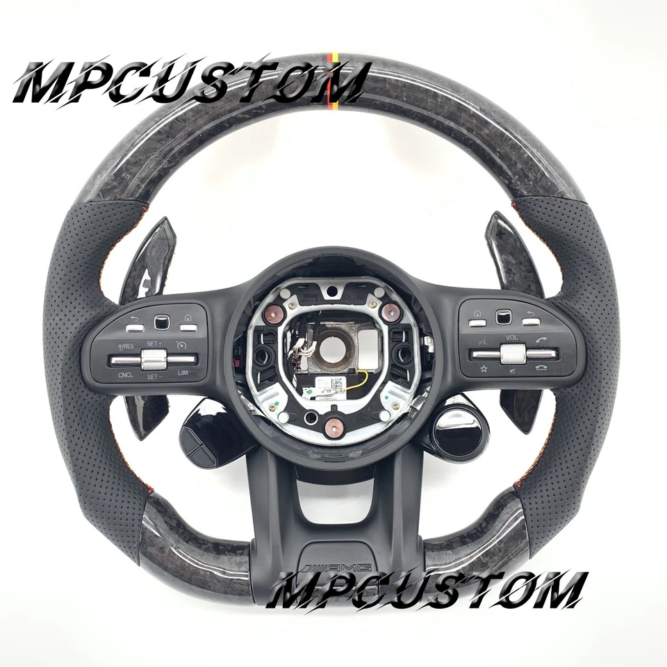 fit For Mercedes_Benz AMG GLE C63 E300 A S E Class Carbon Fiber Steering Wheel — 第 2/4 张图片