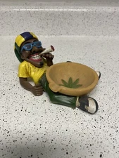 Rasta Man w/Bowl Polyresin Ashtray