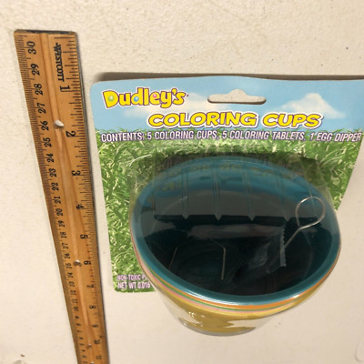 Dudley's Coloring Cups Easter Egg Kids Fun 5 coloring cups 5 tablets egg dipper