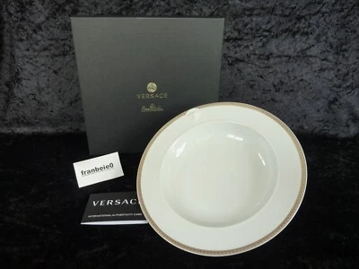 Rosenthal " VERSACE MEDAILLON MEANDRE D'OR " Suppenteller / 22 cm / OVP - Bild 1 von 3
