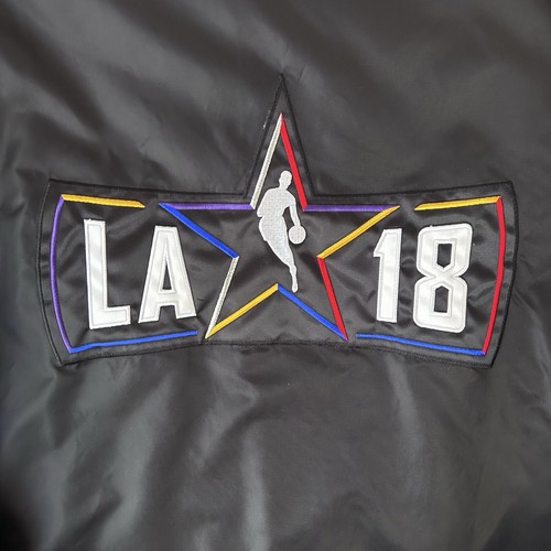 Starter Lakers Jacket Mens Size XL Black Lightweight 2018 NBA All Star Game NEW - Picture 4 of 12