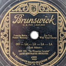 1929 Roy Fox Whispering Cornetist Marianna 78 RPM When I See My Sugar OO LA J2