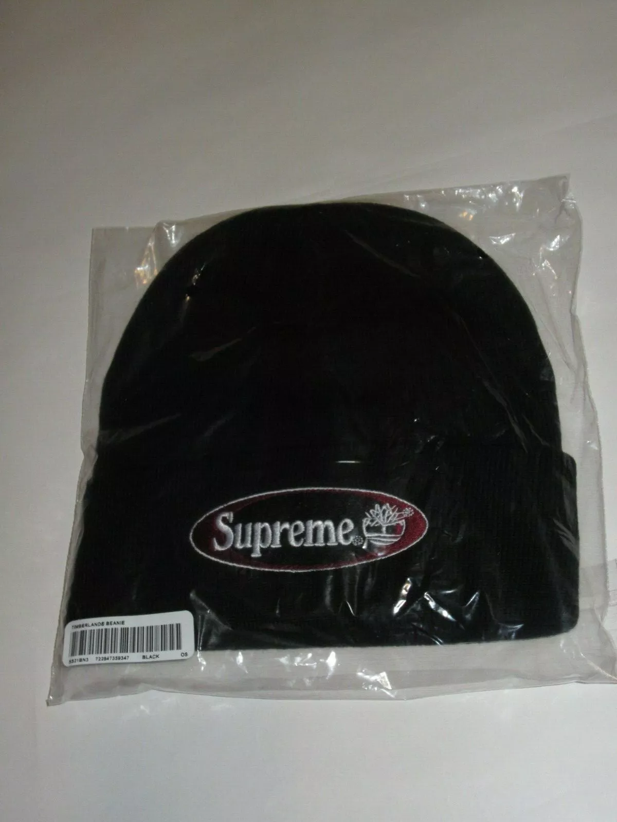 Casquette chapeau d'hiver Timberland x SUPREME NY Beanie NOIR NEUF ! S/S 2021