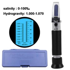 Handheld Seawater Salinity Meter 0-100 Refractometer Optical Salinometer Tester