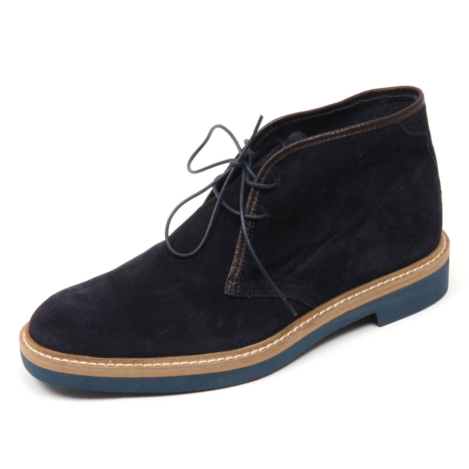 C3712 polacchino uomo GOLD BROTHERS scarpa blu boot обувщик