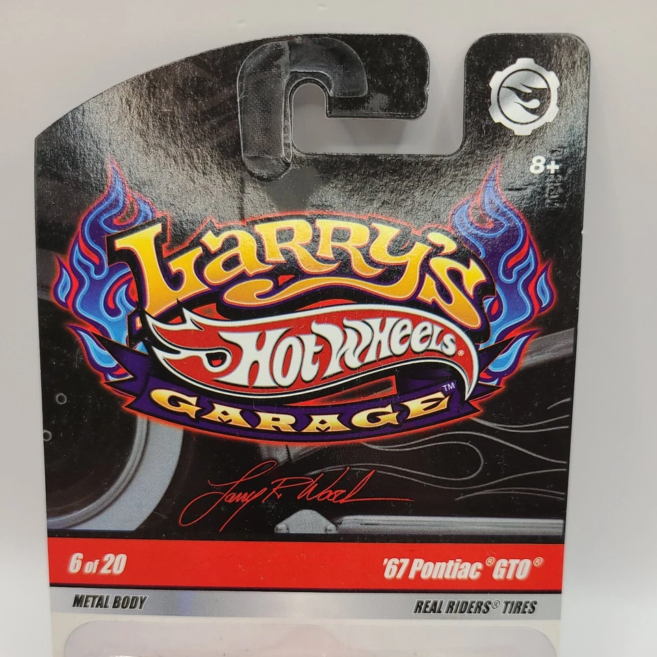 HOT WHEELS LARRY'S GARAGE 67 PONTIAC GTO COCHE ROJO NEGRO AZUL RAYA Foto 4 de 4