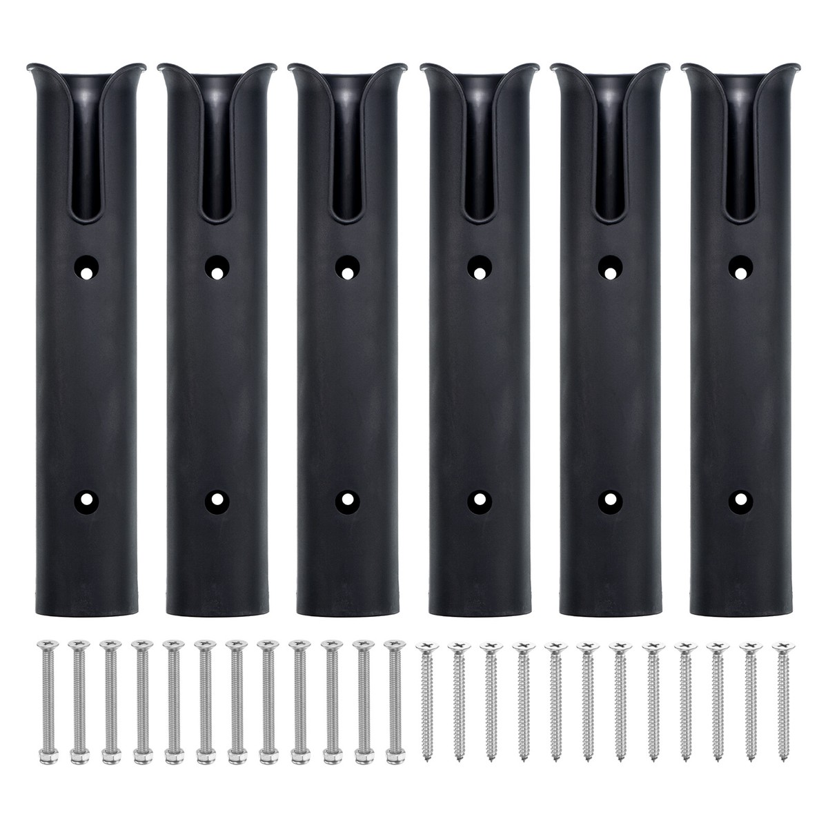 6 Pack Fishing Pole Holder Plastic Boat Pole Bracket Fishing Tube Rod Racks 6 Pack Fishing Pole Holder Plastic Boat Pole Bracket Fishing Tube Rod Racks