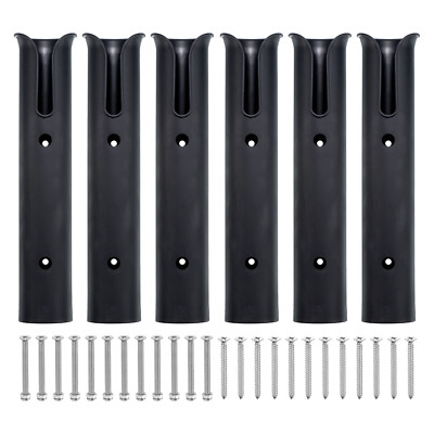 6 Pack Fishing Pole Holder Plastic Boat Pole Bracket Fishing Tube Rod Racks  | eBay