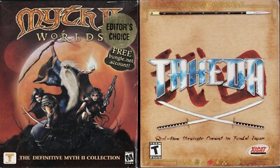 Myth II Worlds  & Takeda Pc Both New Big Boxes XP