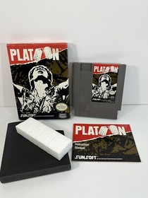 Platoon NES CIB Complete Nintendo Game Sleeve Styrofoam Manual Box Authentic
