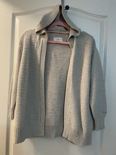 Justice CXJ Gray Hooded Open Cardigan Sweater Girls sz 12/14 New Without Tags