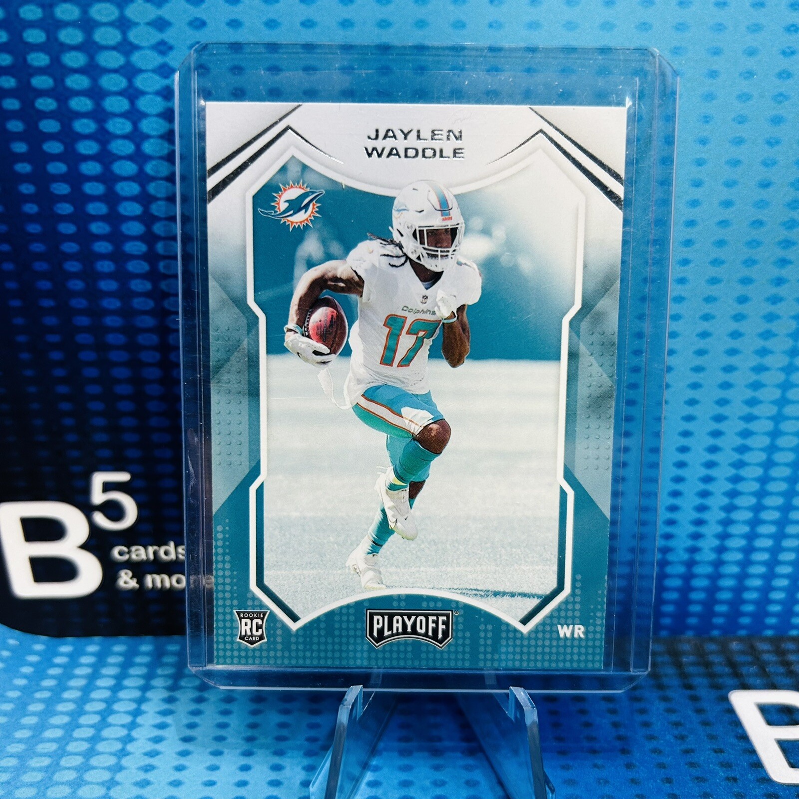 2021 Playoff 206 Jaylen Waddle Rookie RC Miami Dolphins football card