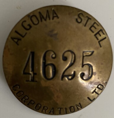 Algoma Steel Corporation Ltd Messing Abzeichen 4625 - gebraucht.