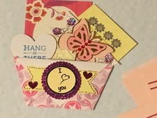 Love Notes for Her pink NWT 10 cards in embellished origami folded pocket Cute