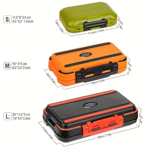 1x Fishing Lure Bait Tackle 2 Layer Storage Box Case Waterproof Compartments NEW - Picture 2 of 150