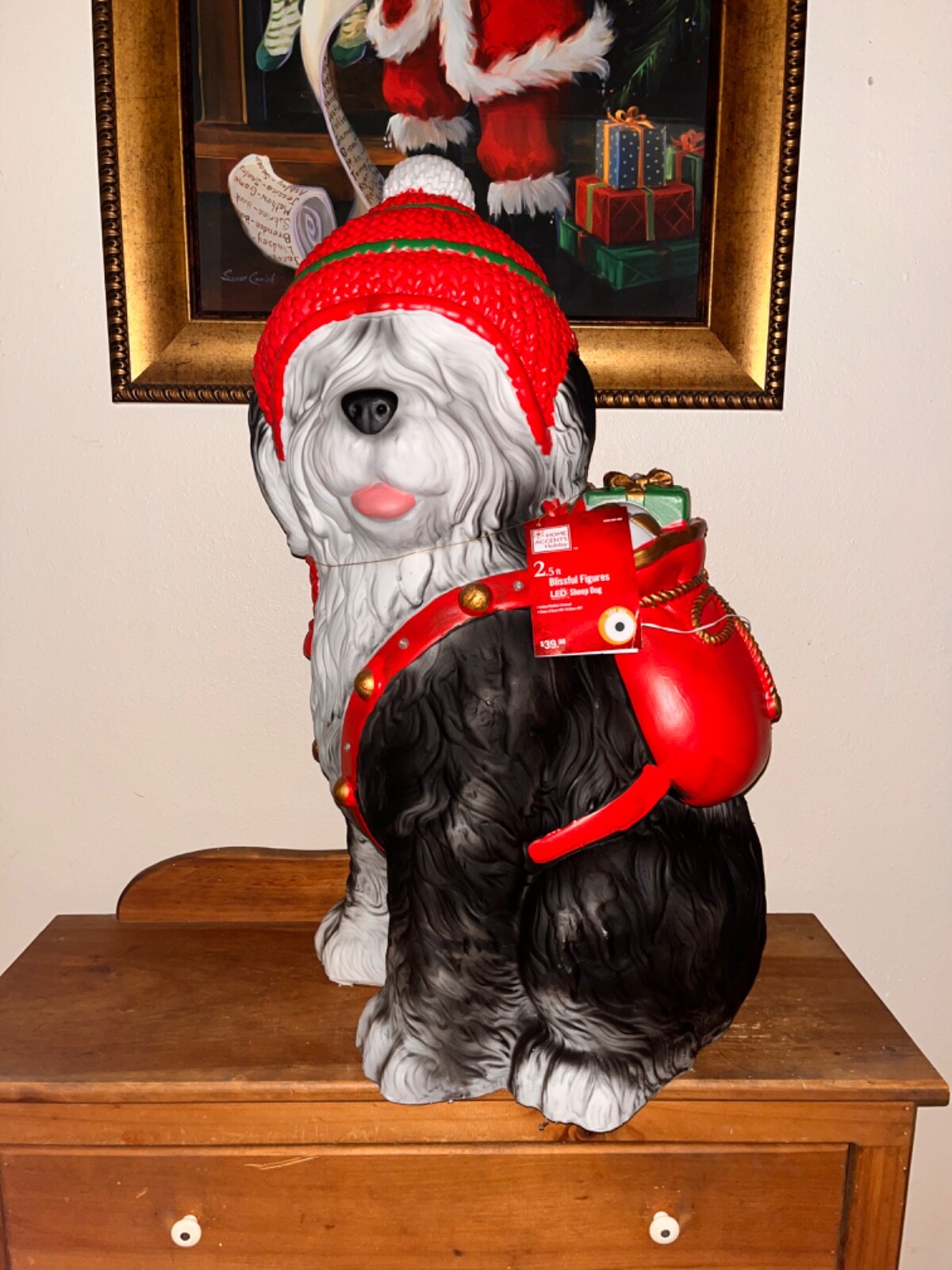 HOME ACCENTS 2023 BLOW MOLD LED 2.5' SHEEP DOG BATTERY TIMER NEW eBay