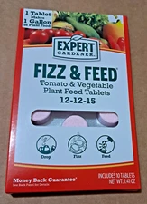 Expert Gardener Fizz & Feed tomato & Vegetable Plant Food Tablets 12-12-15