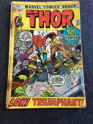 Thor 194 Marvel 1971 Loki Key Comic Low Grade Repaired Ebay